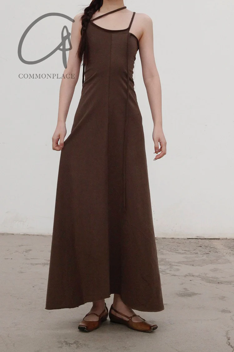 pengtai muslin dress PTS22C01-3 brown (PTS22C01) - Image 4