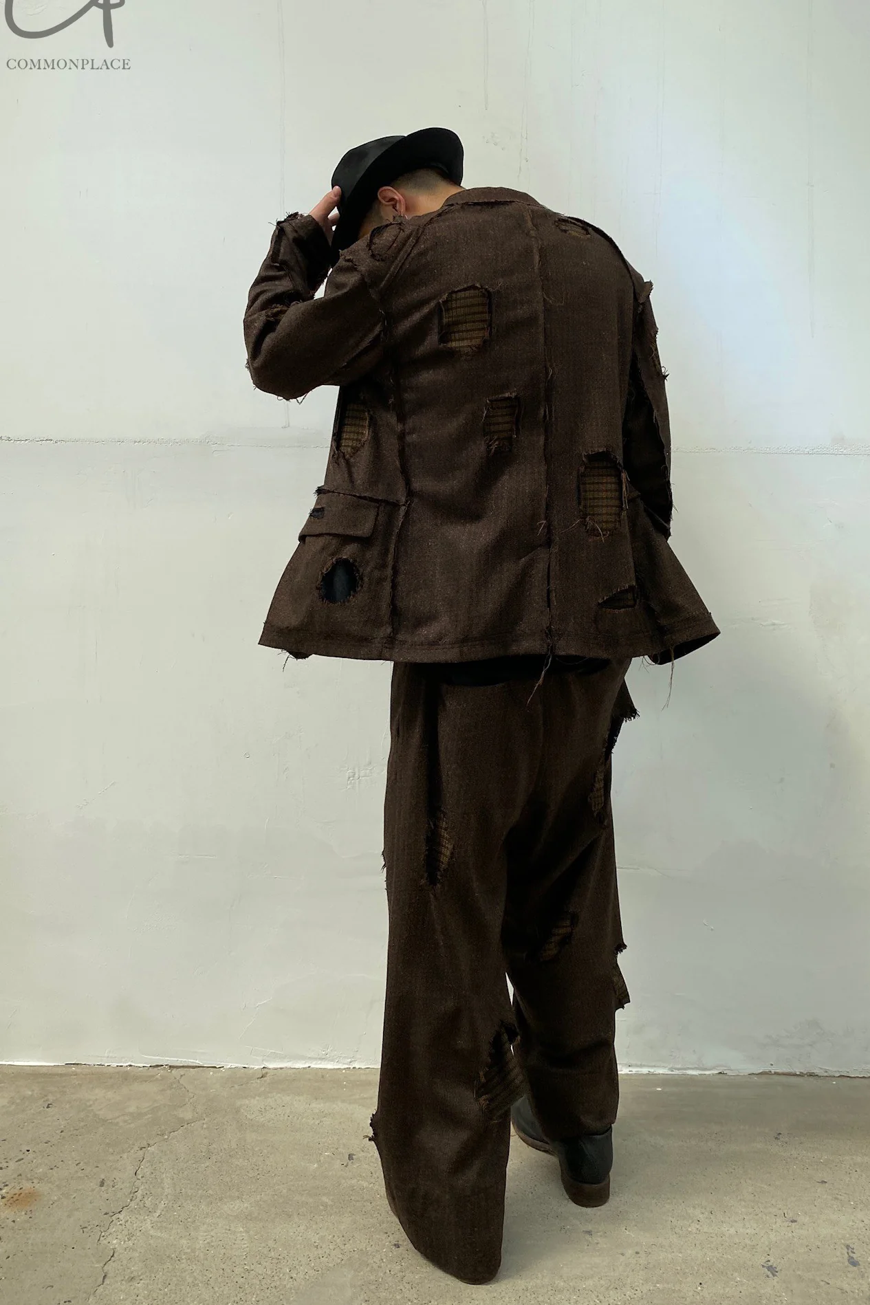 Pengtai old five-pocket wool pants MW21034 brown - Image 22