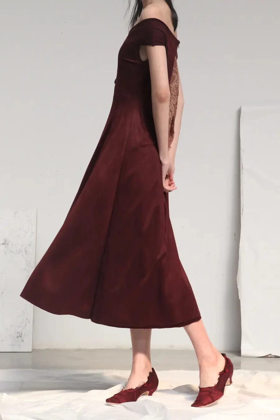 Peng Tai One word collar dress W18024 - Image 3