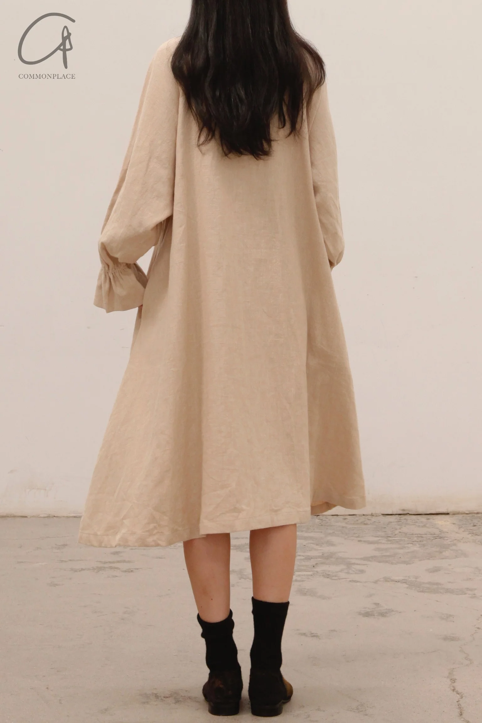 pengtai overlapping placket jacket MRS22H01-1 beige (MRS22H01) - Image 3