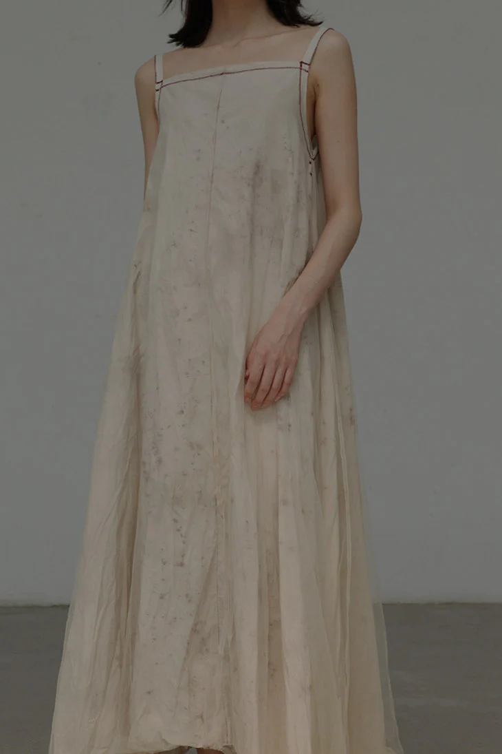 pengtai plant-dyed sling dress W20086 - Image 3