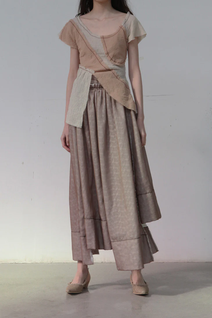pengtai round neck contrast stitching top S20071 - Image 2