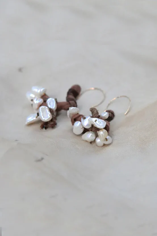 pengtai S20243 pearl earrings brown PPT1 - Image 2