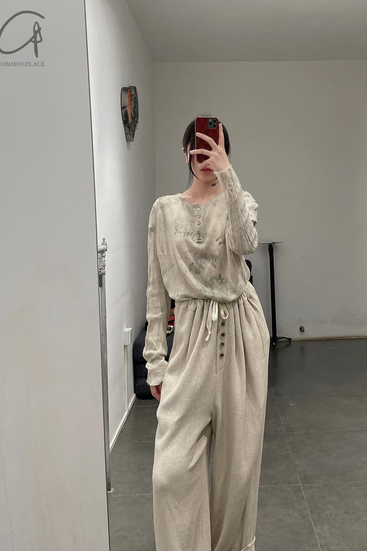 pengtai S210102 Linen button trousers PPT2010 - Image 35