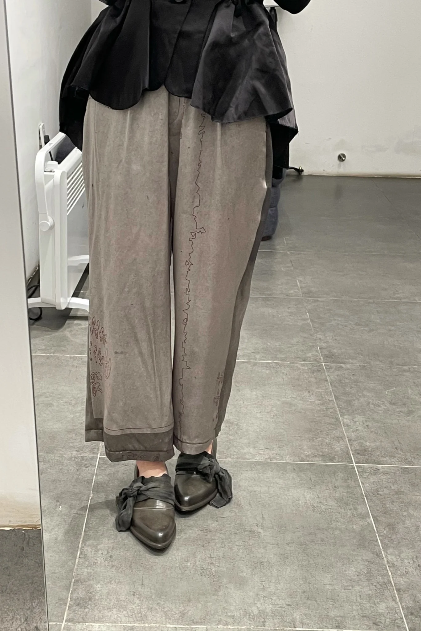 pengtai S210117 mulberry silk printed trousers - Image 7