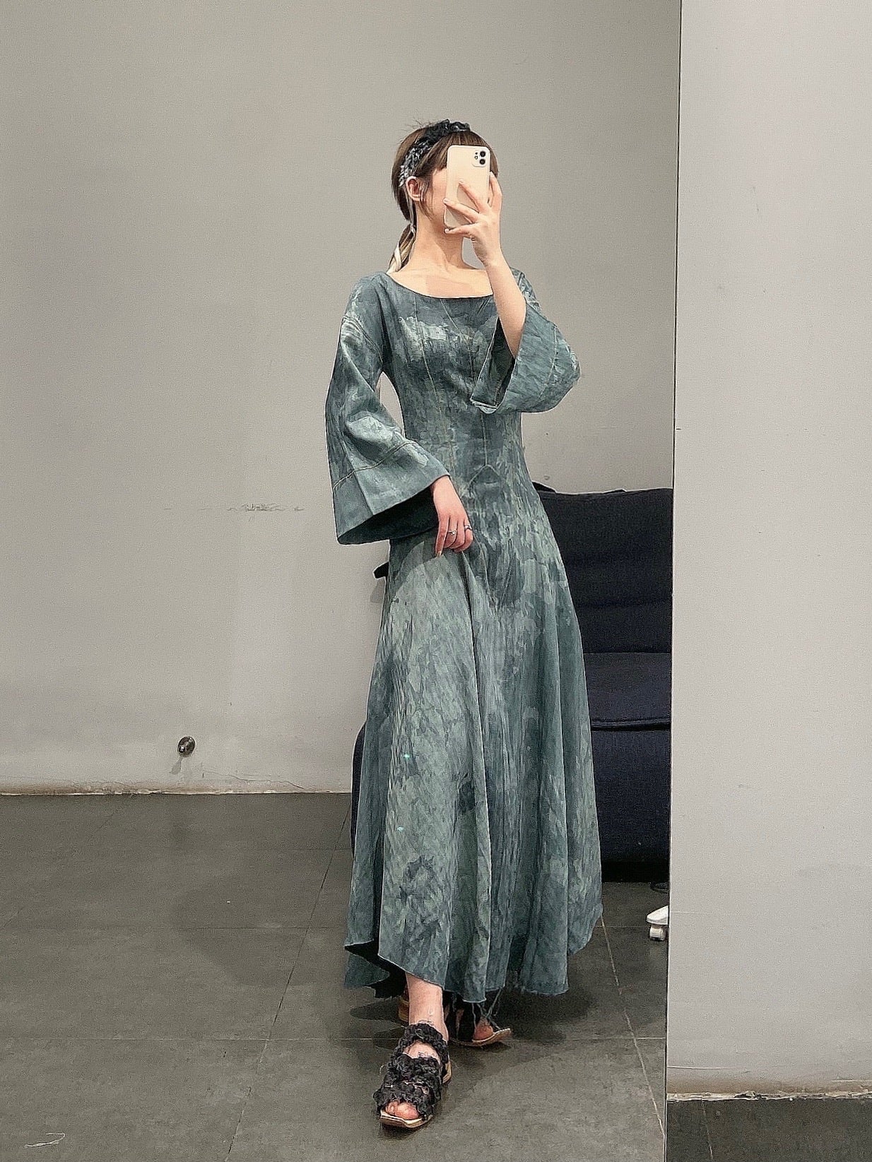 pengtai S21059 Linen ink dyed dress - Image 7