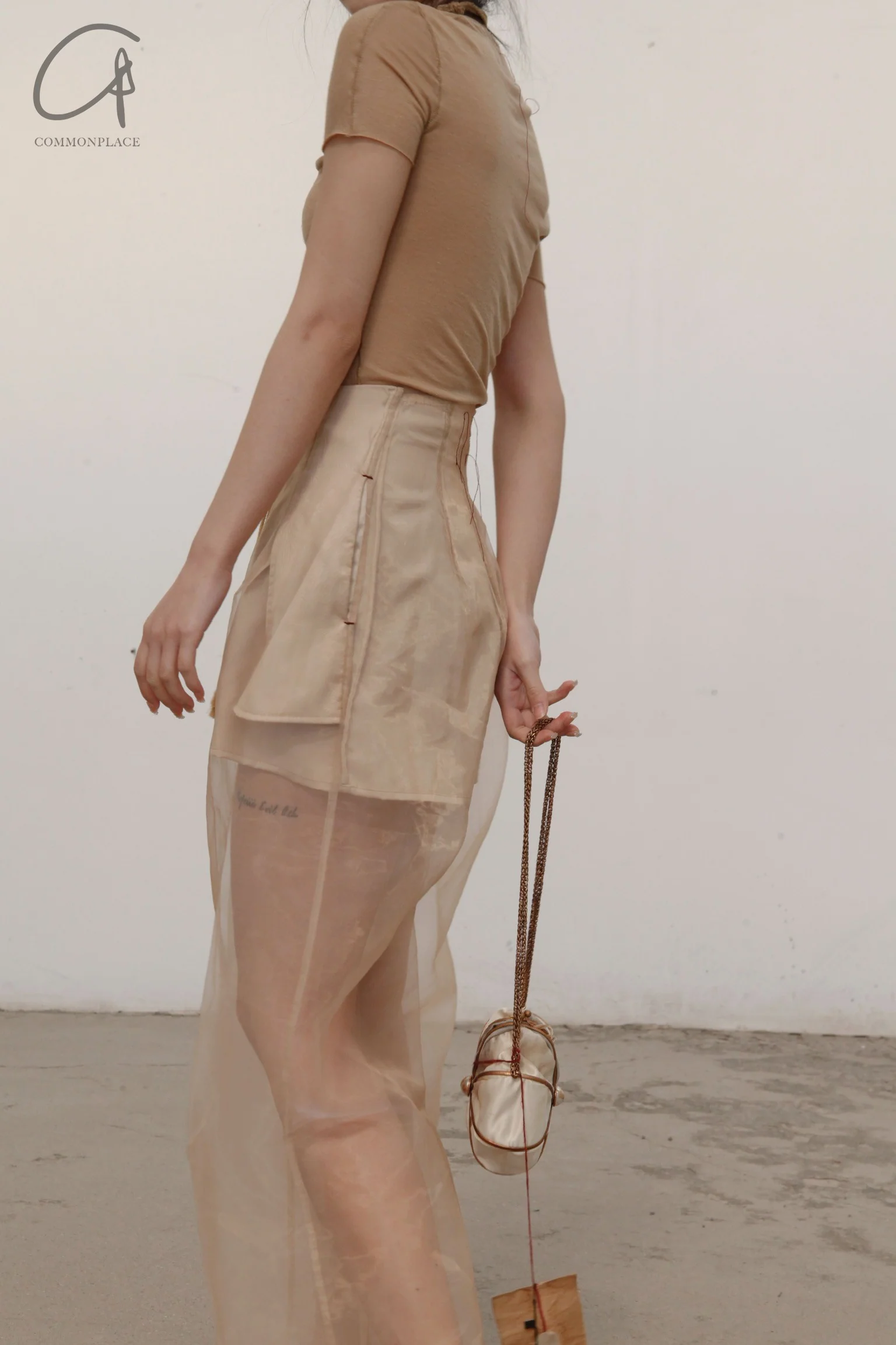 pengtai sheer pants PTS22D06-1 Cream PTS22D06 - Image 10