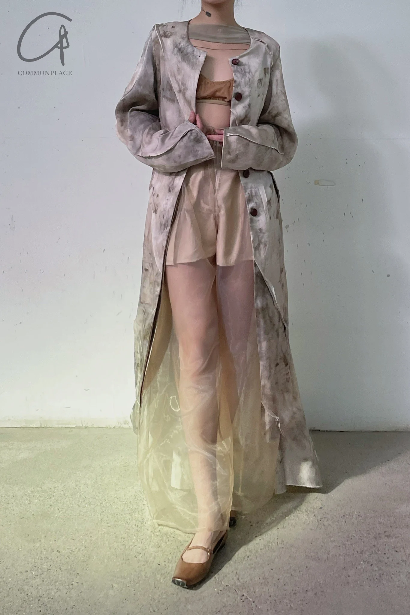 pengtai sheer pants PTS22D06-1 Cream PTS22D06 - Image 20
