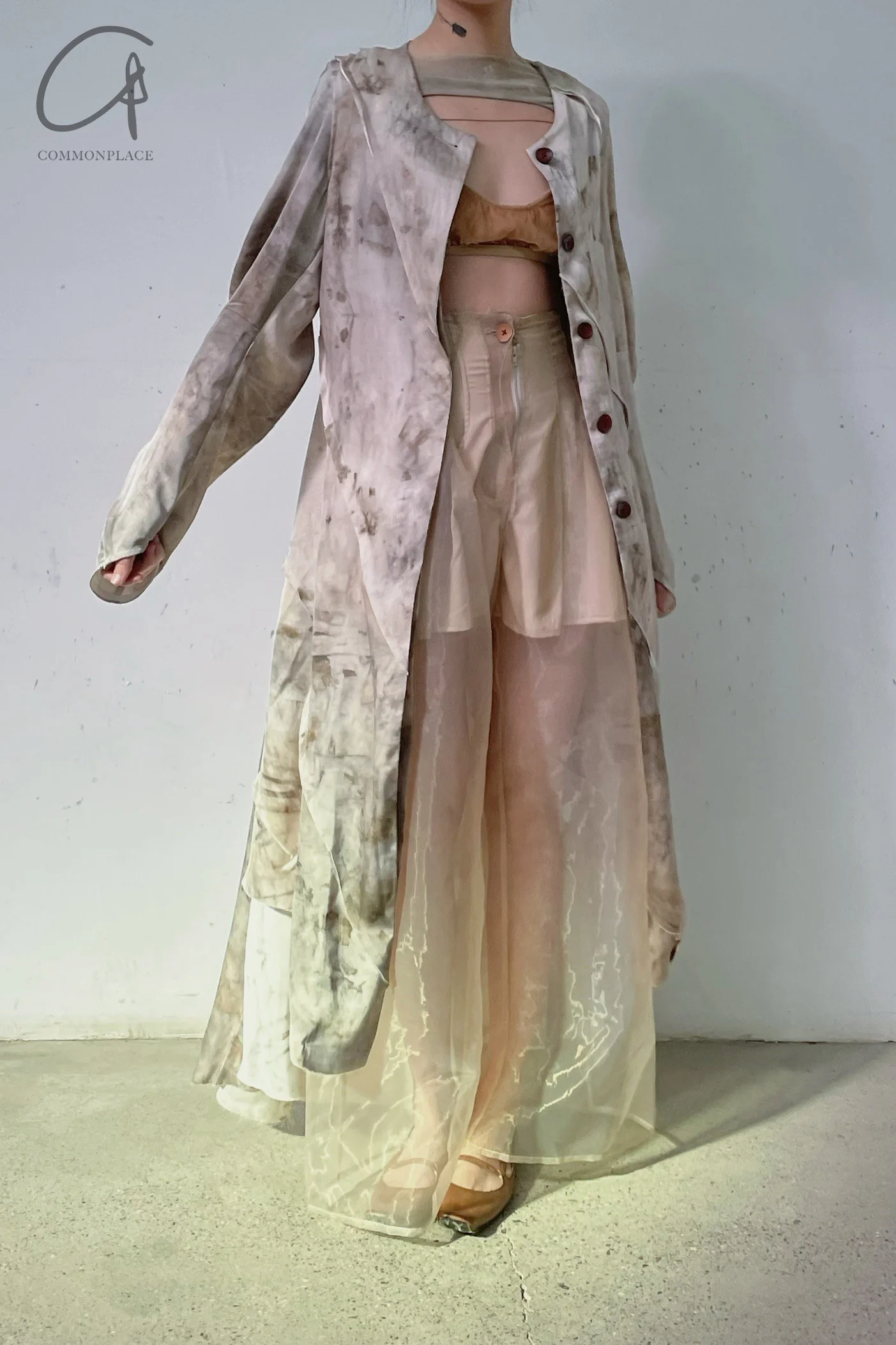 pengtai sheer pants PTS22D06-1 Cream PTS22D06 - Image 21