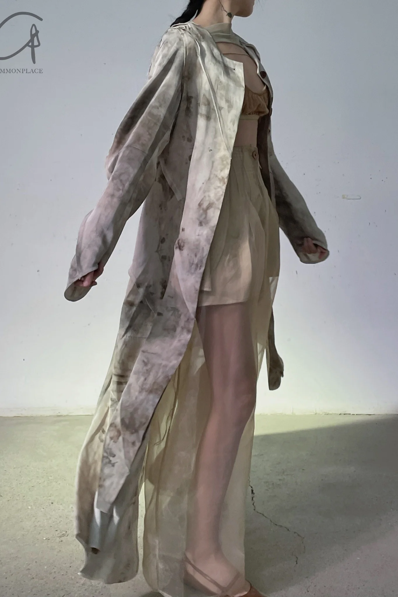 pengtai sheer pants PTS22D06-1 Cream PTS22D06 - Image 22