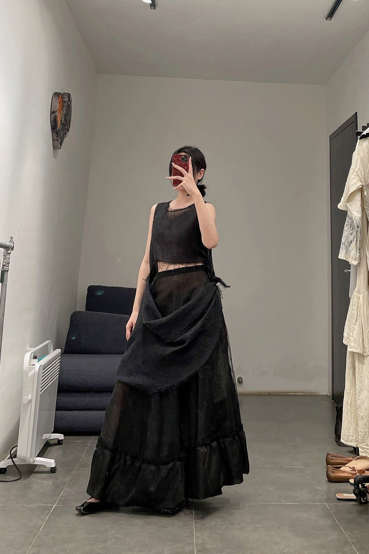 pengtai silk and organic yarn lace dress W21068 - Image 6