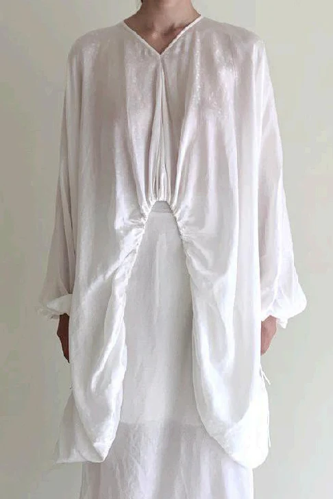 pengtai silk linen balloon top PTW22A05-1 white (PTW22A05)