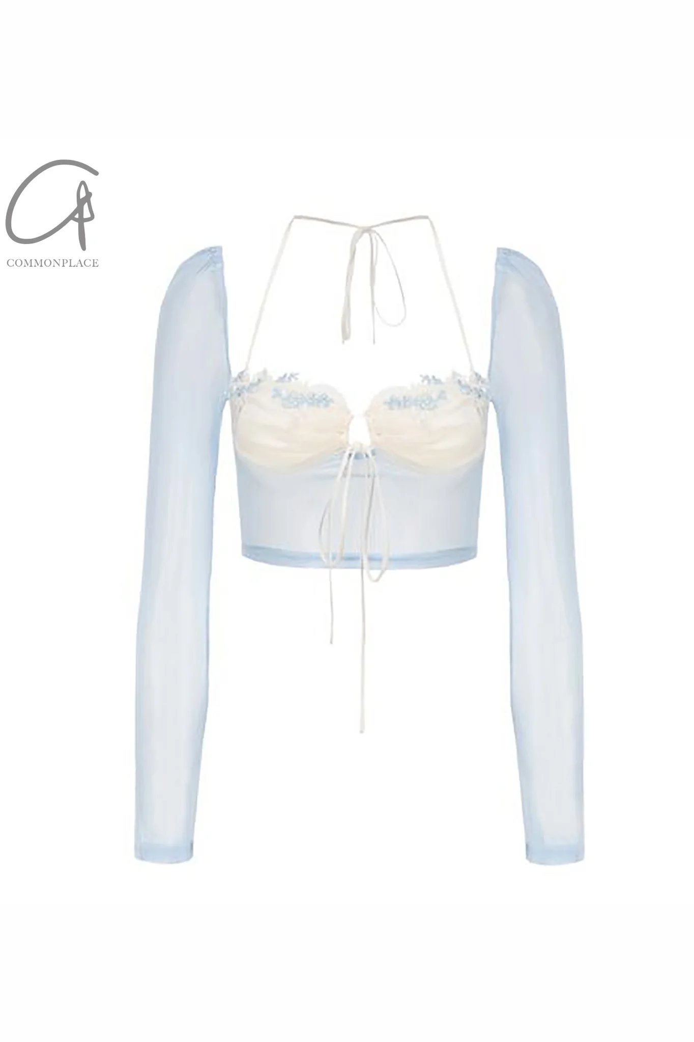 pengtai strappy LS top PTS24A08-3 blue and white (PTS24A08) - Image 3