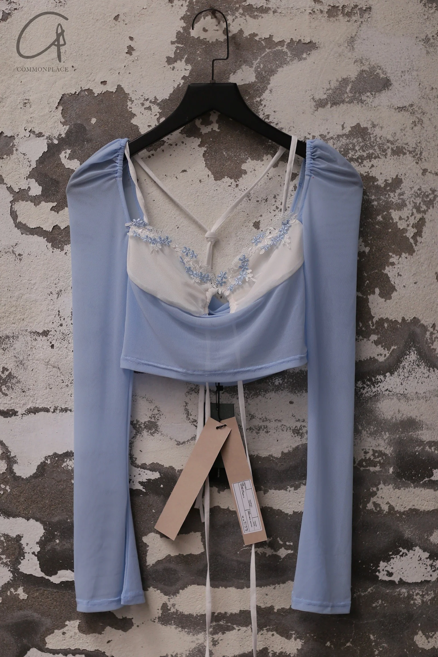 pengtai strappy LS top PTS24A08-3 blue and white (PTS24A08) - Image 4