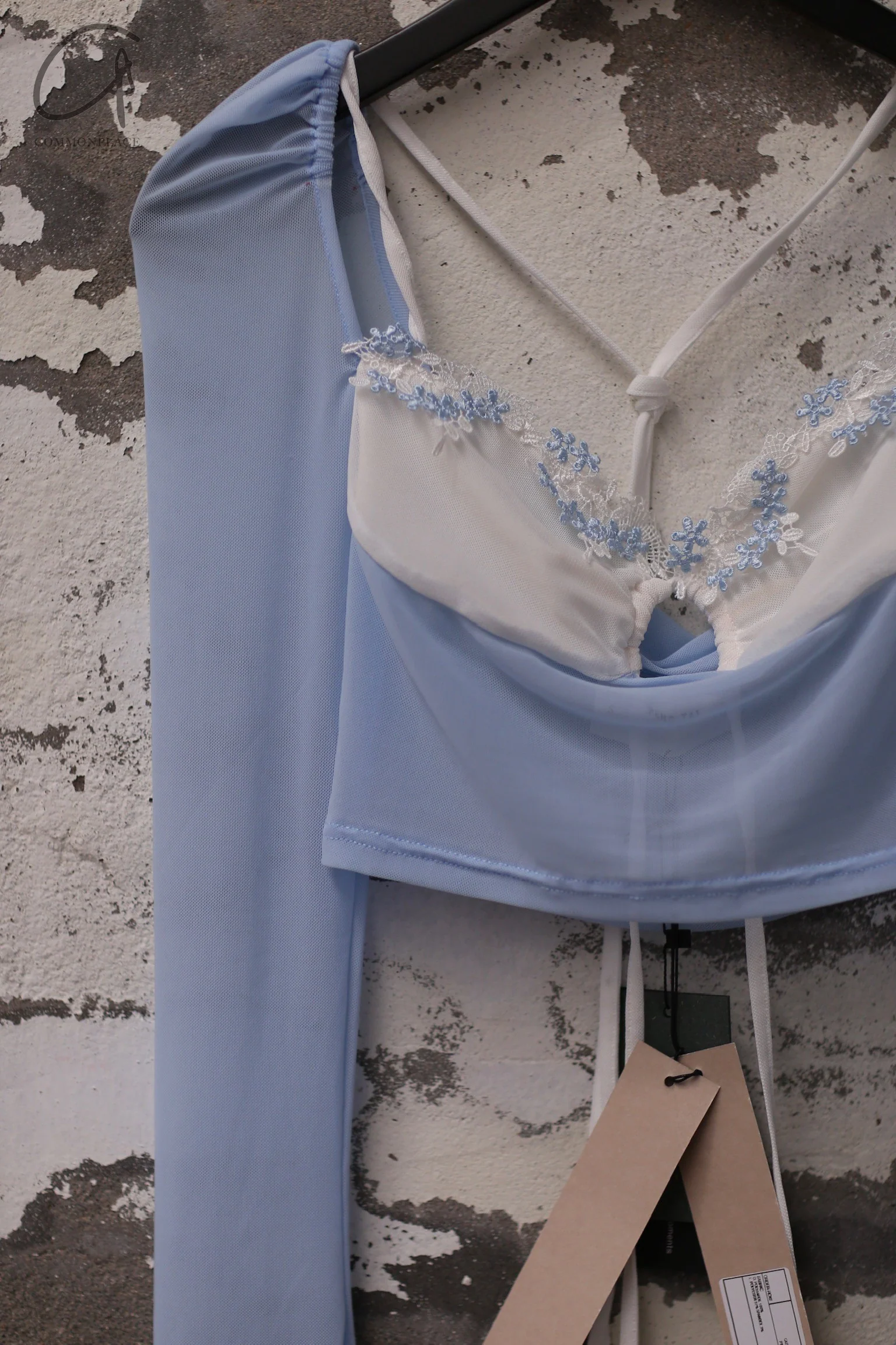 pengtai strappy LS top PTS24A08-3 blue and white (PTS24A08) - Image 5