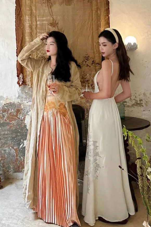 PengTai Chinese medicine printed pleated long skirt series PT-PTS24C09-2-TZH - Image 13