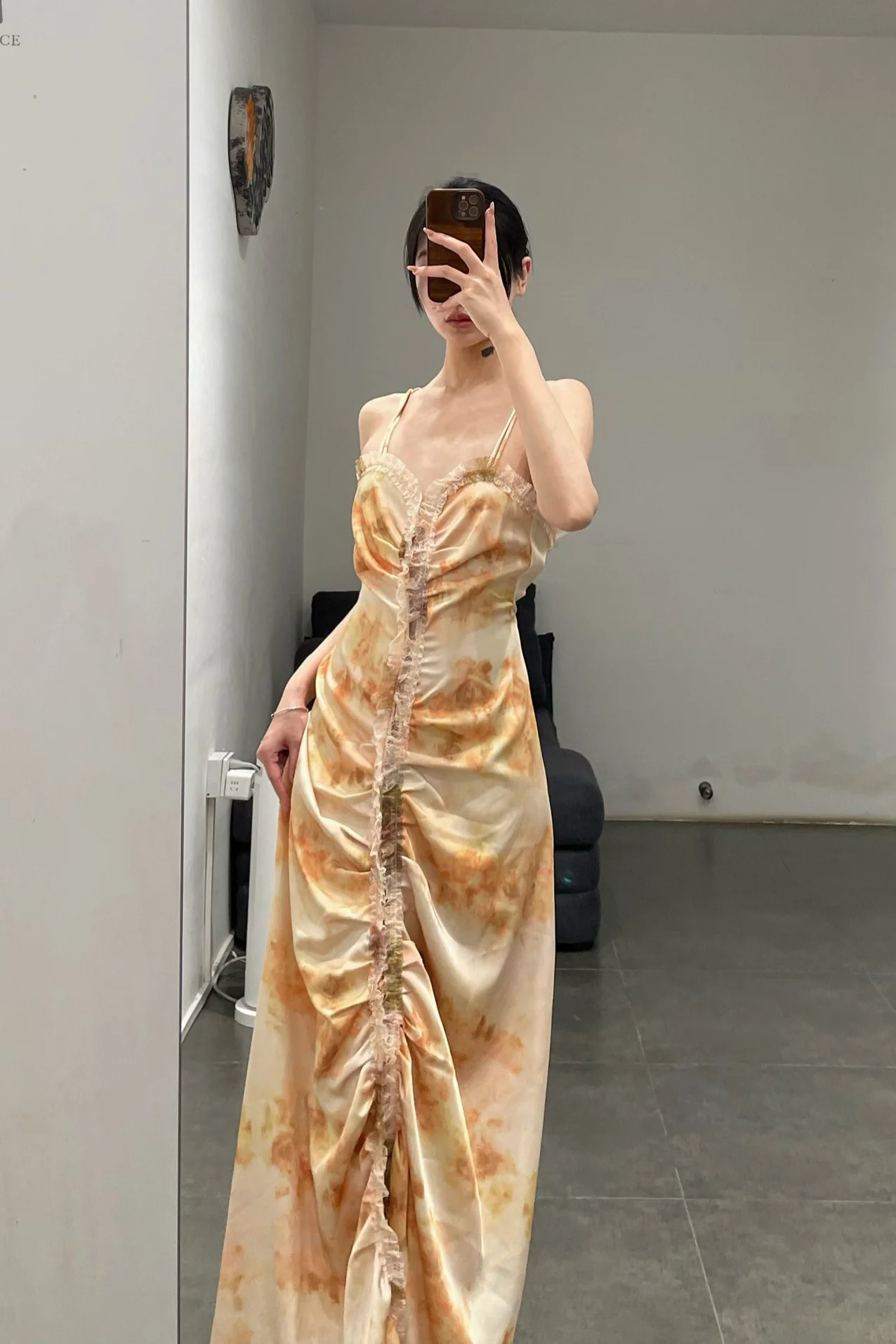 pengtai traditional Chinese medicine printed pleated midi dress PTS24C13-1 random color (PTS24C13) - Image 9
