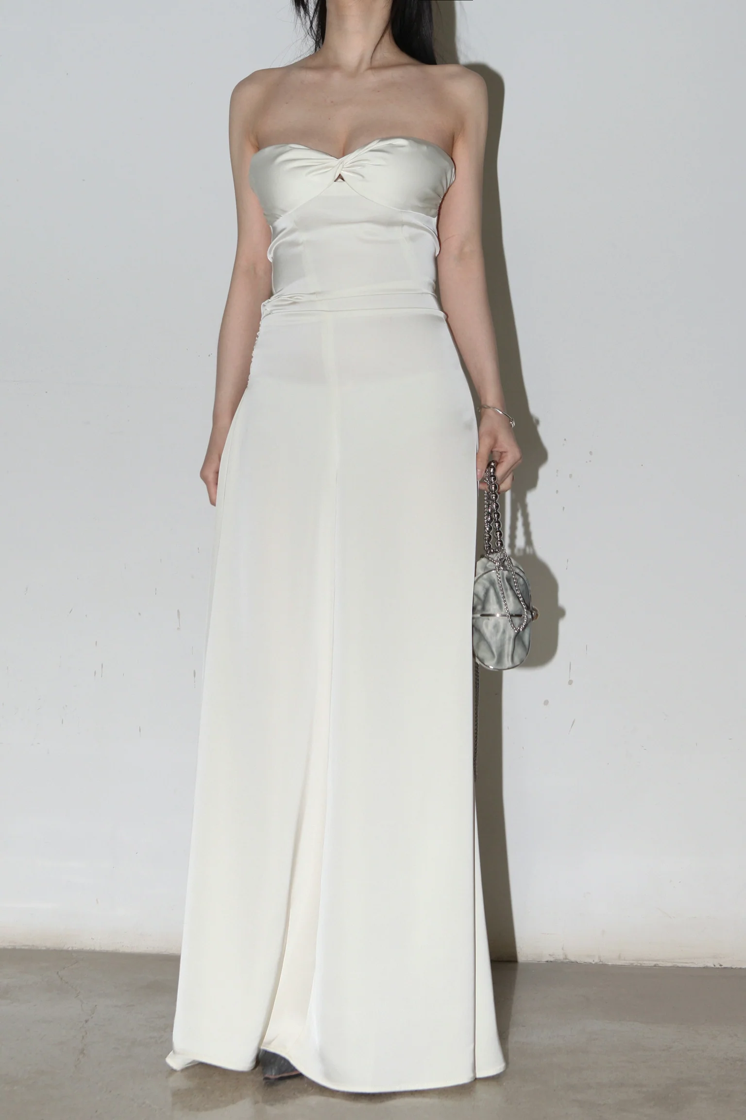 pengtai twisted layered wedding dress PTS24C14-3 snow white (PTS24C14) - Image 5
