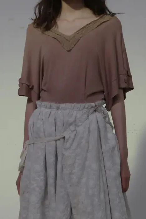 pengtai V-neck knitted stretch top S20062