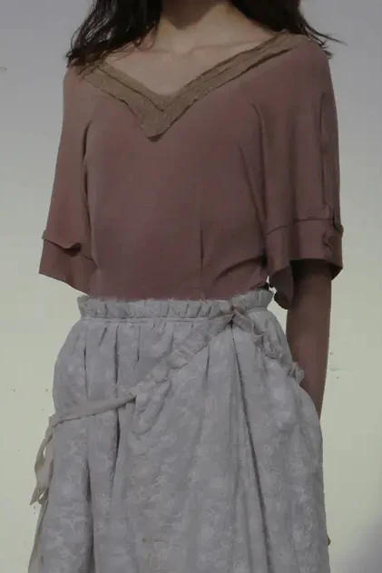 pengtai V-neck knitted stretch top S20062 - Image 2