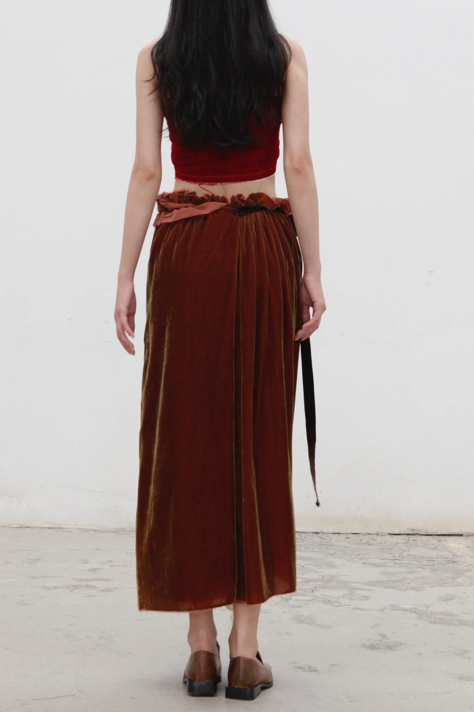 pengtai velvet corset PTW22F05-7 dark red PPT857 - Image 11