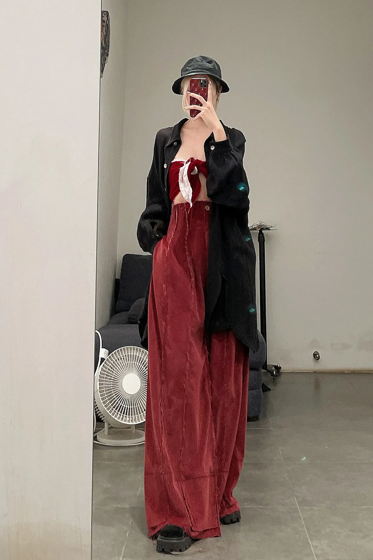 pengtai velvet corset PTW22F05-7 dark red PPT857 - Image 14