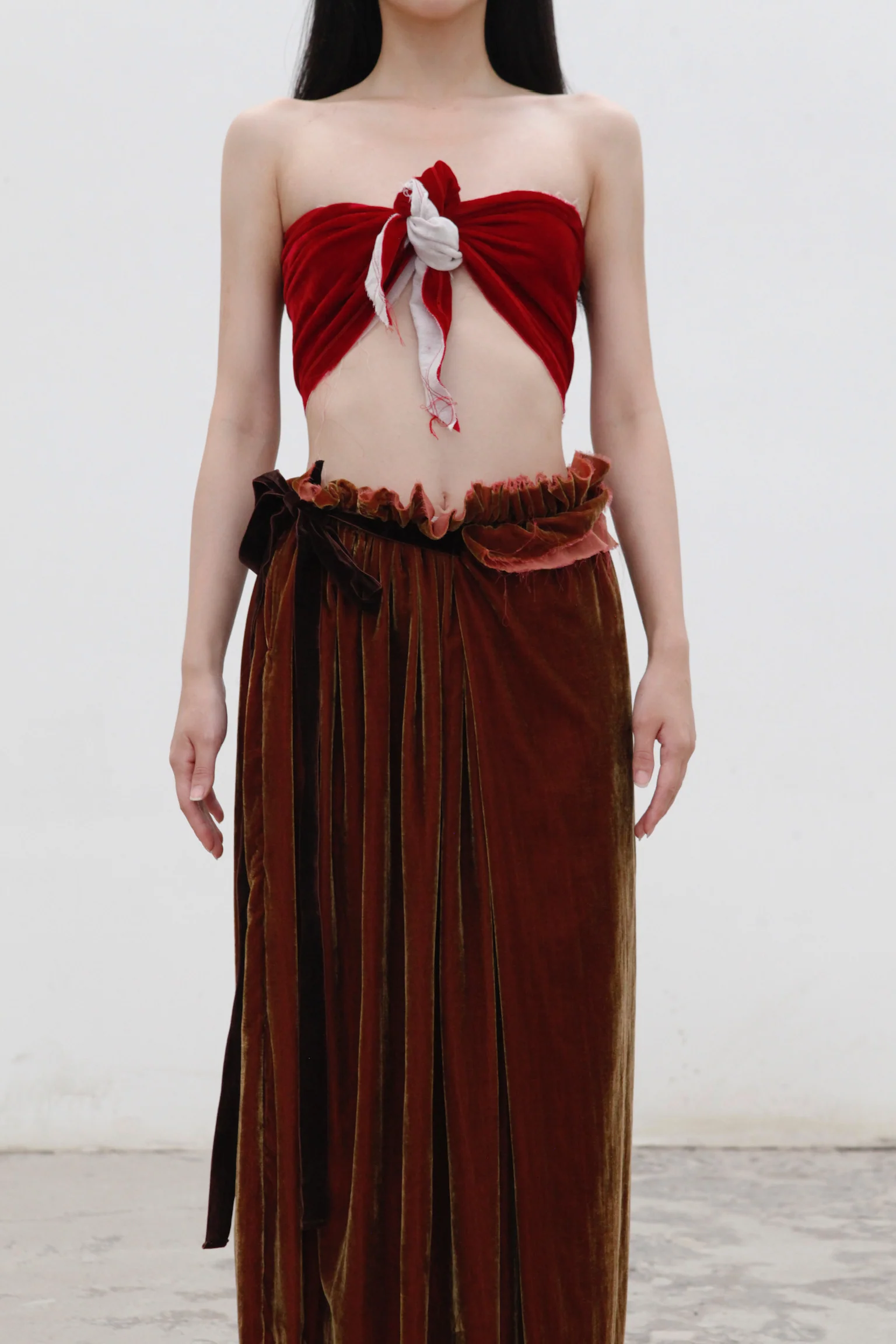 pengtai velvet corset PTW22F05-7 dark red PPT857 - Image 7