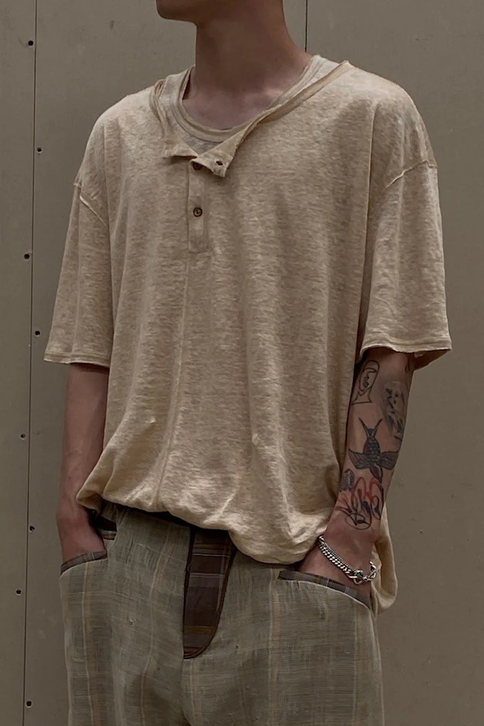 pengtai vest T-shirt PTS22M11-1 nude PTS22M11