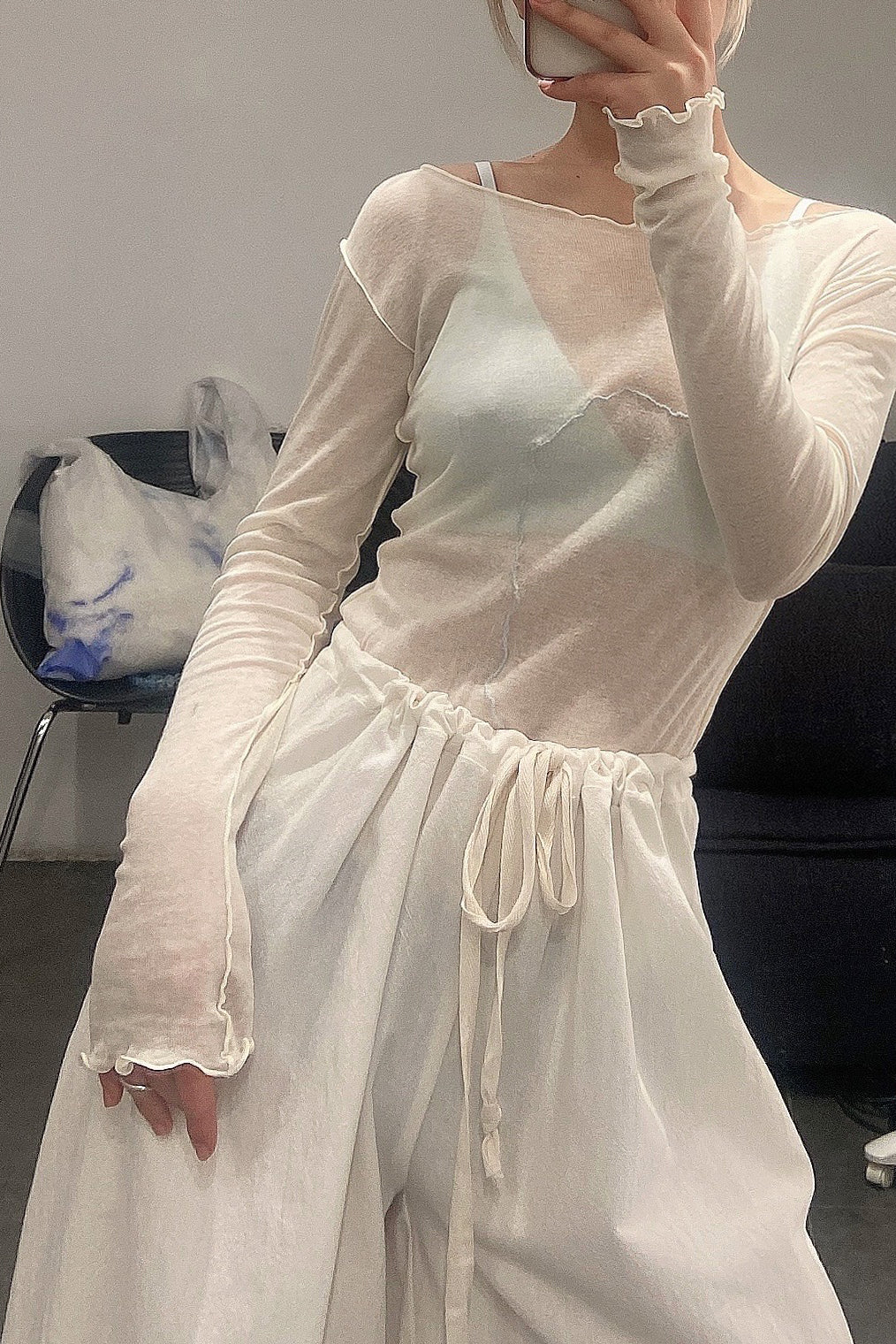 pengtai wide leg pants white II10021 PPT100 - Image 15