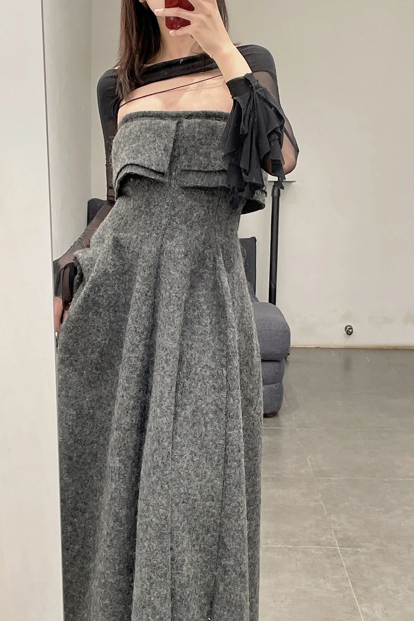 pengtai wool dress W21057 PPT2027 - Image 11