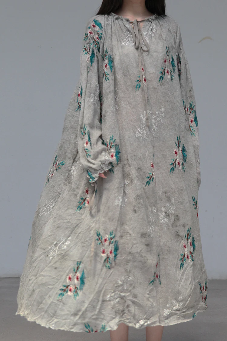 Pengtai wool jacquard wormwood dyed dress W21053 PPT2031 - Image 2