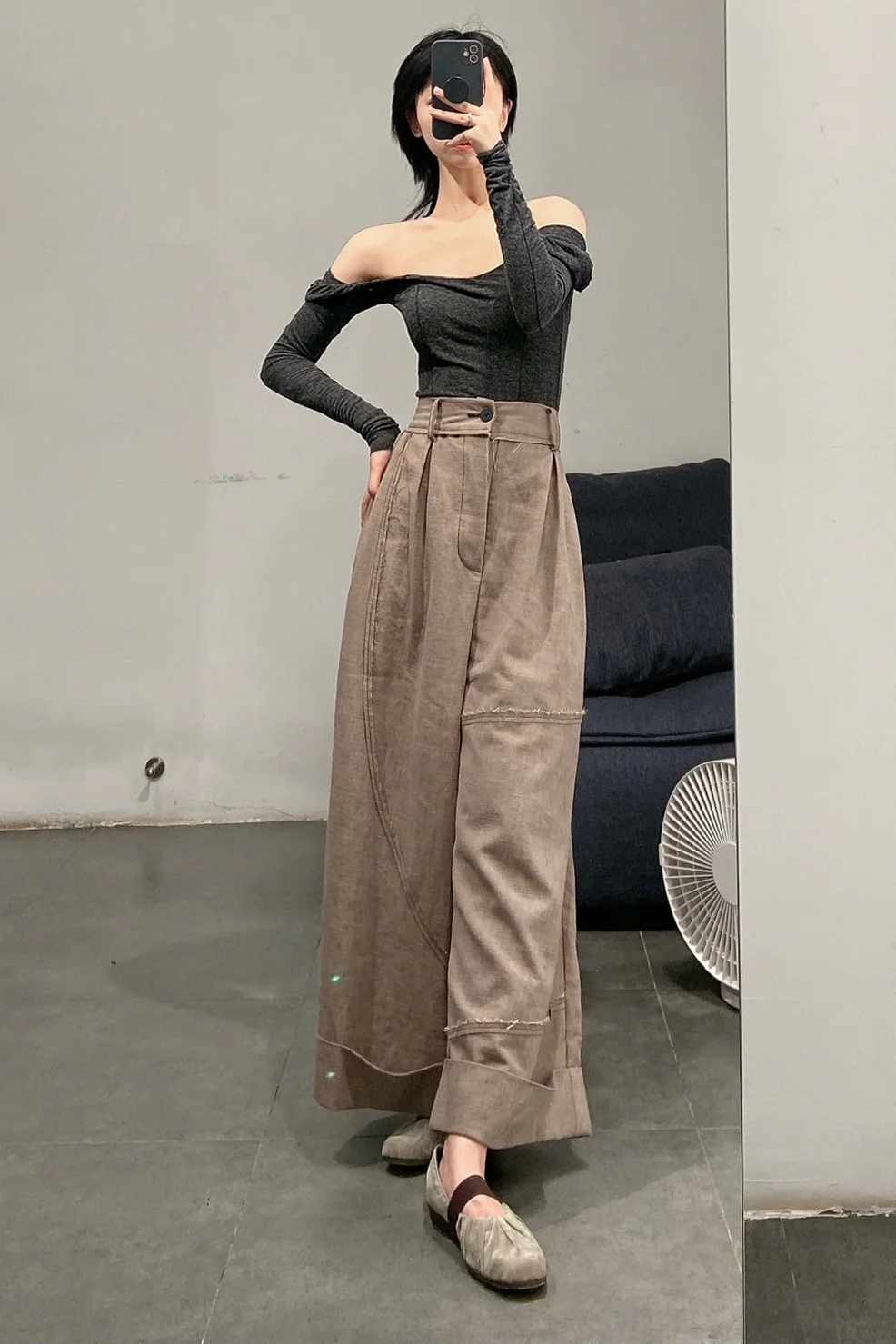 pengtai wool top (dark gray) W21007 PPT2028 - Image 3