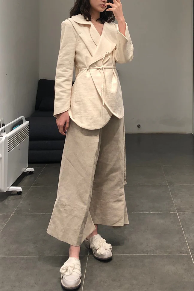 PHOEBE ENGLISH JKT270 Linen Cloud Jacket Creamy White - Image 8