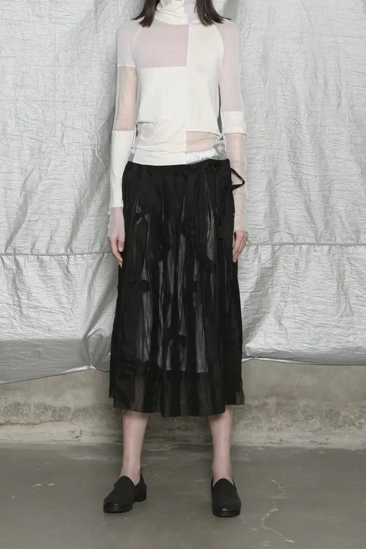 Phoebe English SKT332 bow yarn skirt