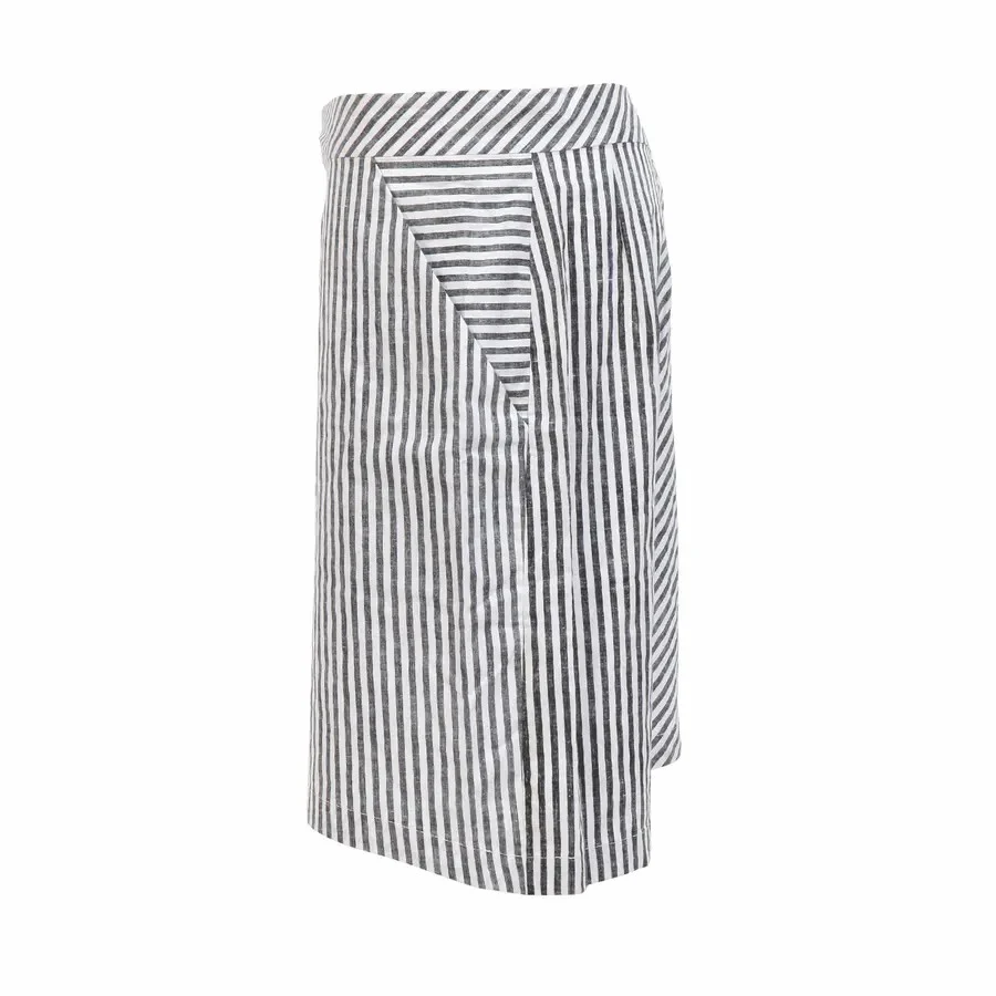 Phoebe English (striped irregular shorts-black and white) SHT 201 STRIPED - Image 3