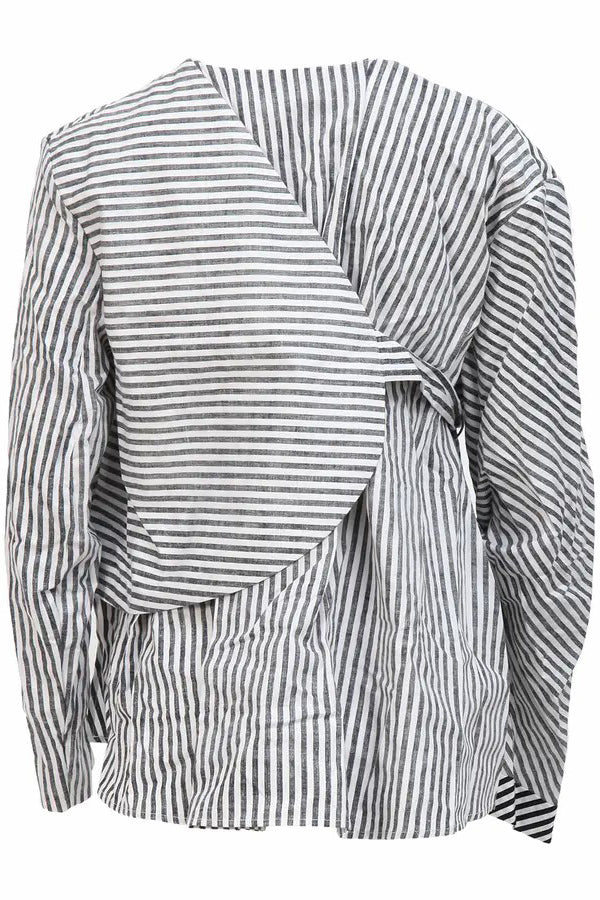 Phoebe English (striped surface woven jacket-black and white) JKT208 STRIPED - Image 6