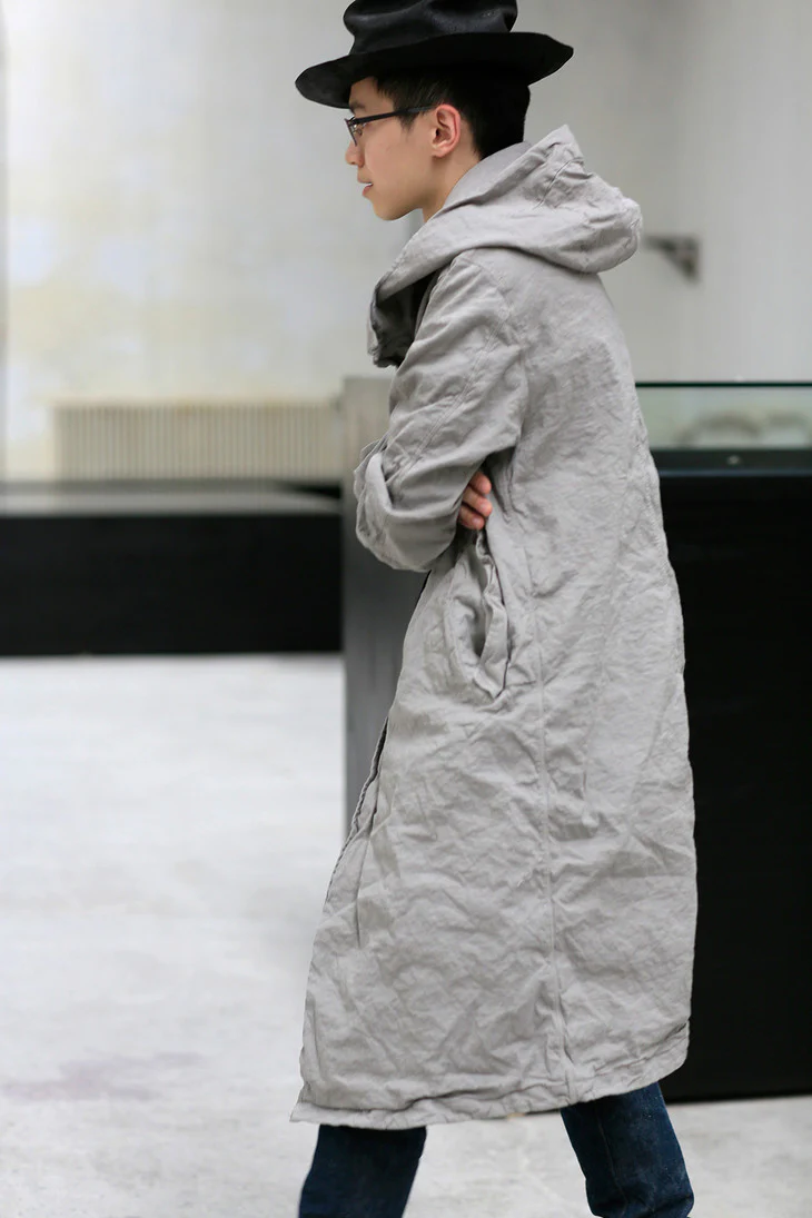 Poeme Bohemien (Long Hooded Jacket) PA-01 T-13 LGREY MEN - Image 30