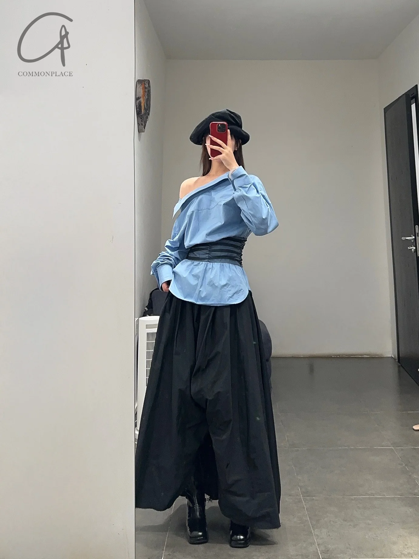 RENAISSANCE 24 Autumn and Winter Irregular Layered Skirt RNS-DONYA-BLACK - Image 10