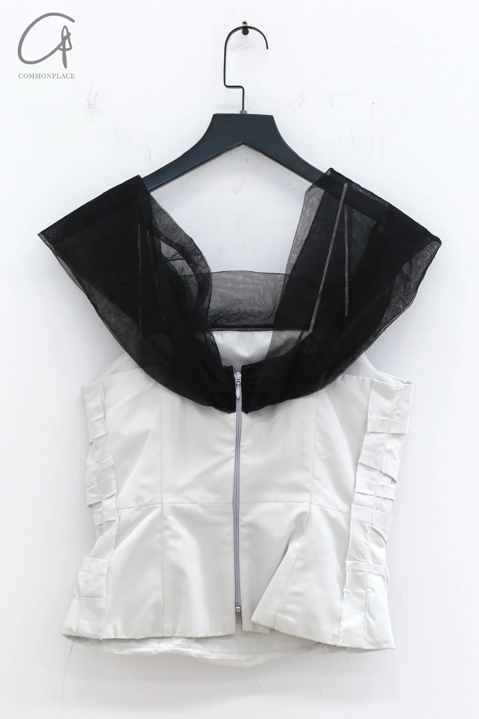 RENAISSANCE Gauze Splicing Bodycon Camisole RNS-MADAME CORSET-GH Steel Gray - Image 4