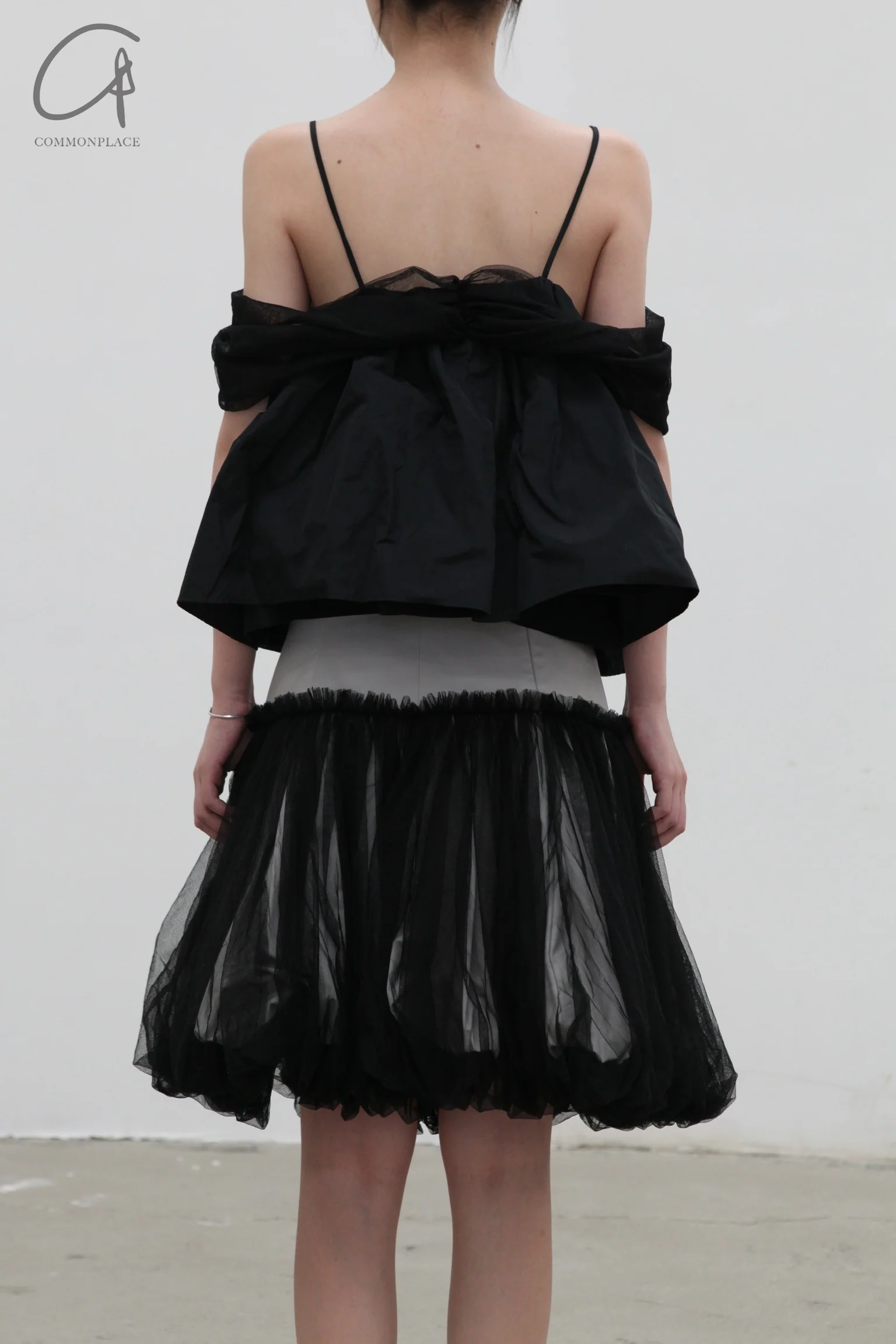 RENAISSANCE High-waist pleated skirt RNS-QAJAR-GH Steel Grey PR100 - Image 7