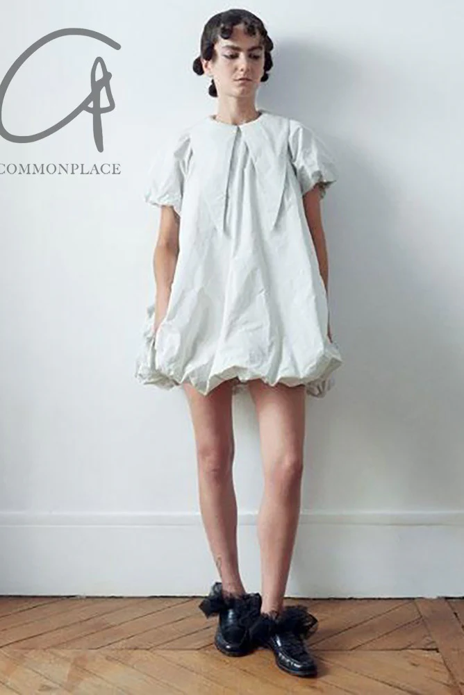 RENAISSANCE Limi Tafeta dress RNS-LIMI TAFFETA-GH steel grey - Image 6
