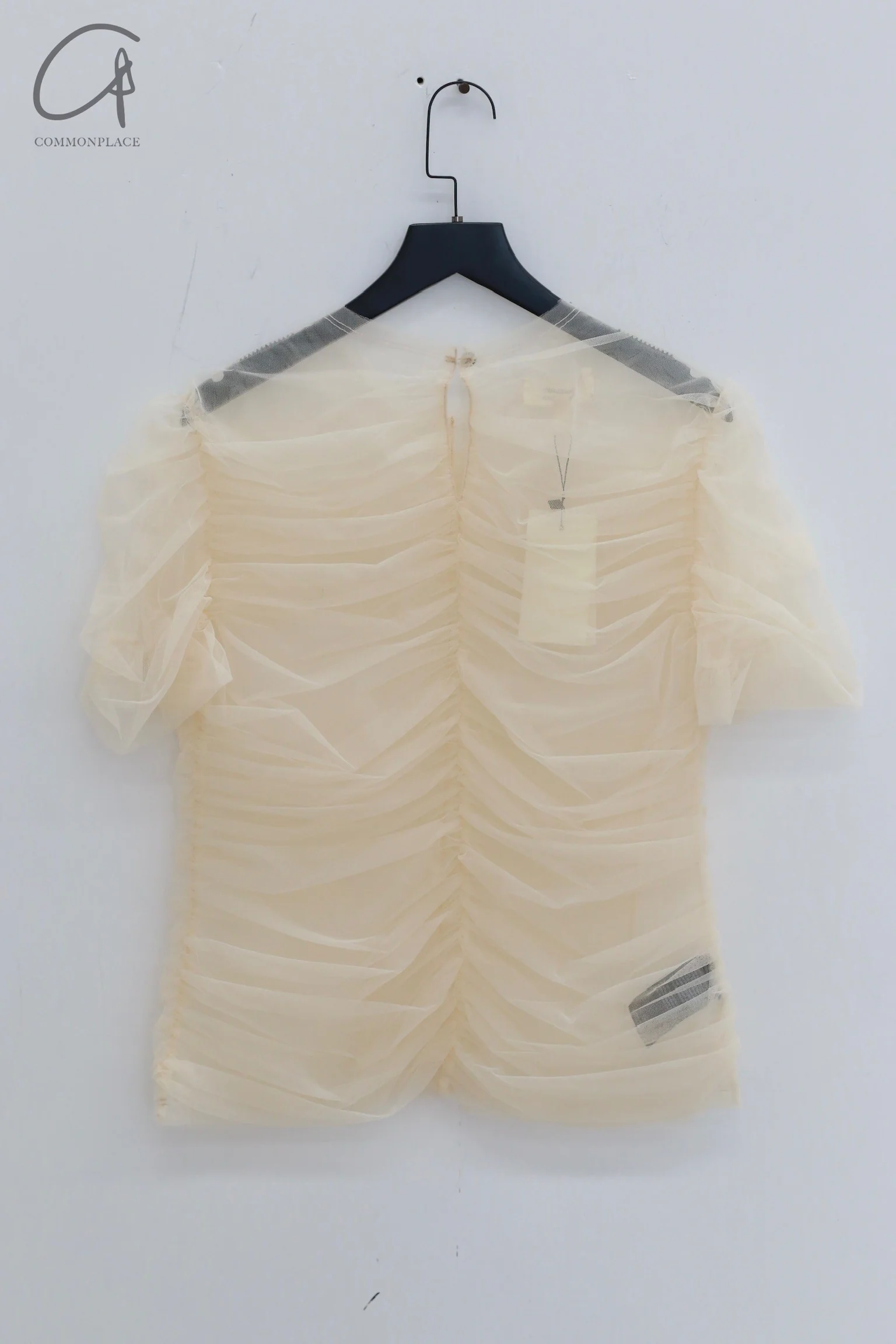 Renaissance Renaissance 24 Autumn/Winter Pleated Tulle T-shirt Top RNS-CLARA-BUTTER YELLOW CLARA - Image 4