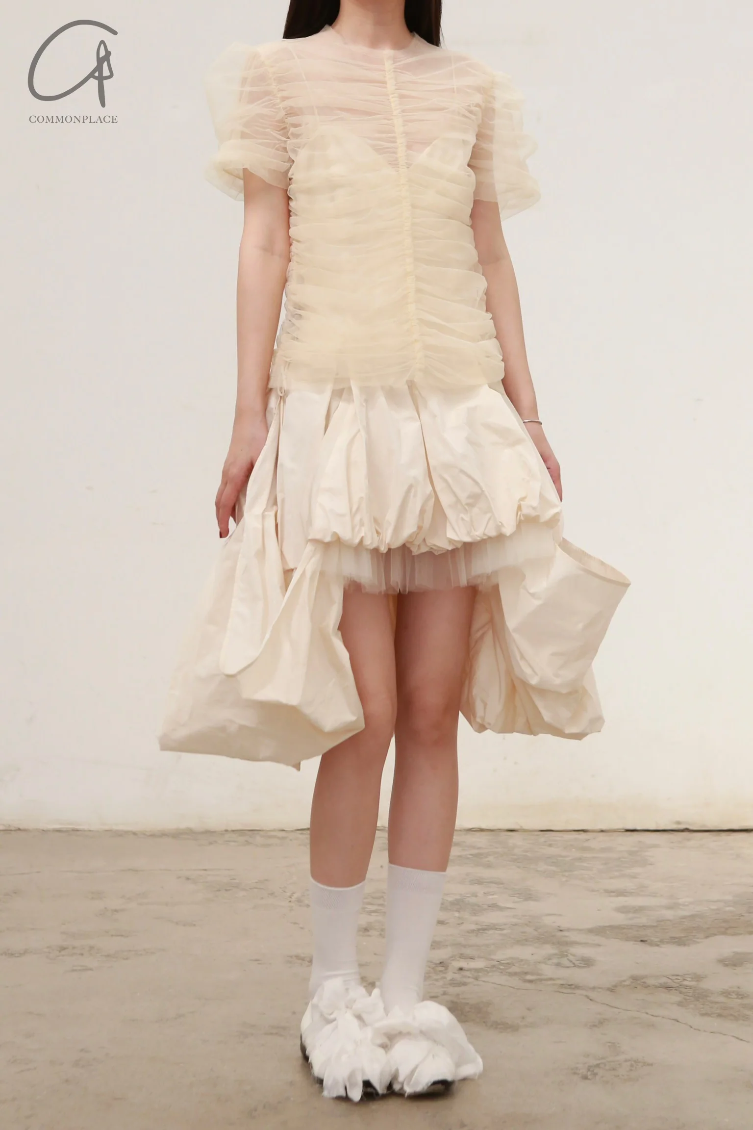 Renaissance Renaissance 24 Autumn/Winter Pleated Tulle T-shirt Top RNS-CLARA-BUTTER YELLOW CLARA - Image 7