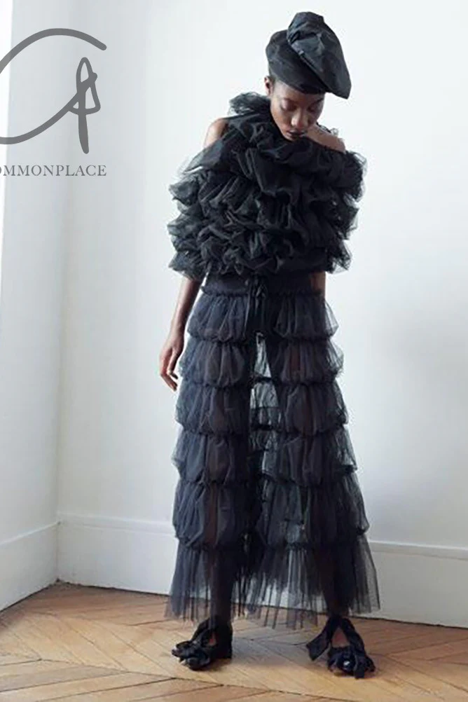 RENAISSANCE Tulle String Skirt RNS-GRENADE-HEI Black PR101 - Image 7