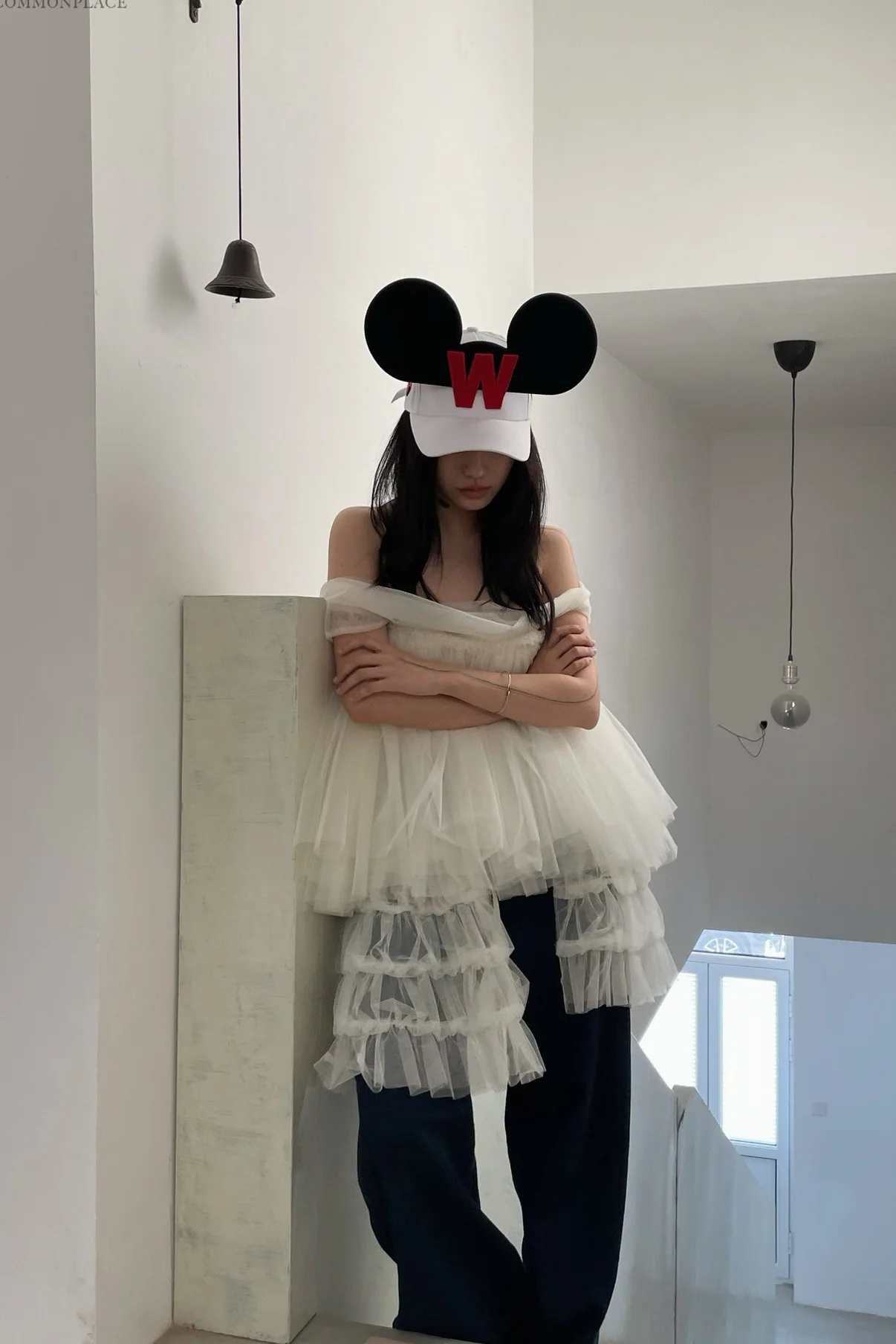 RENAISSANCE Tulle Tank Top RNS-GIGI TULLE-MB Off-white PR102 - Image 11