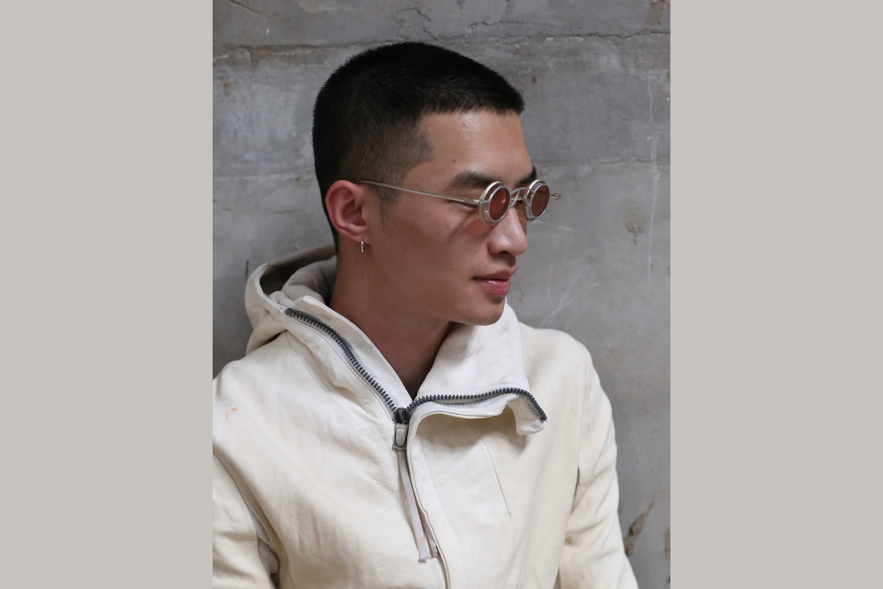 Rigards X COMMONPLACE store joint limited edition salmon color detachable glasses RG0105TI RG-RG0105TI-QJY light gold and silver frame carmine red - Image 34