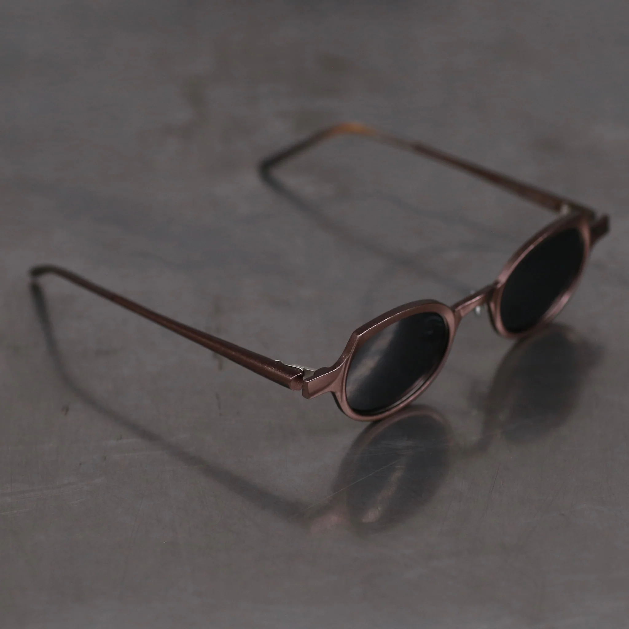 Rigards aluminum-magnesium alloy glasses RG0090AL series collection RG-RG0090AL-QTKSH bronze frame dark gray lenses - Image 3
