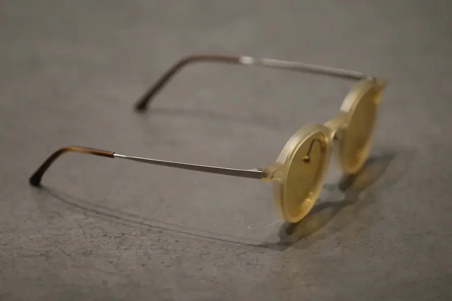 RIGARDS natural buffalo horn wire-cut high-level handmade glasses RG0108 amber yellow film - Image 3