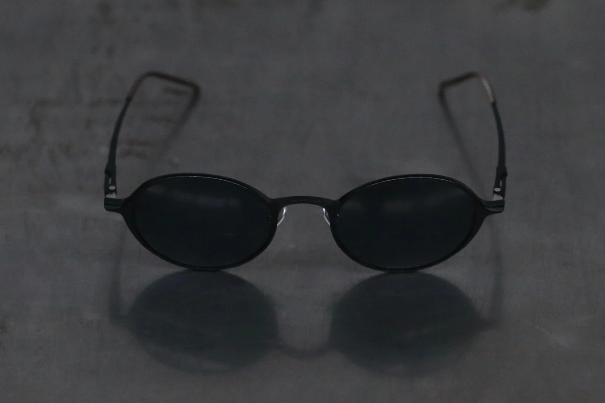 Rigards oval aluminum-magnesium alloy frame glasses RG0103AL series collection RG-RG0103AL-HKSH black frame dark gray lenses - Image 2