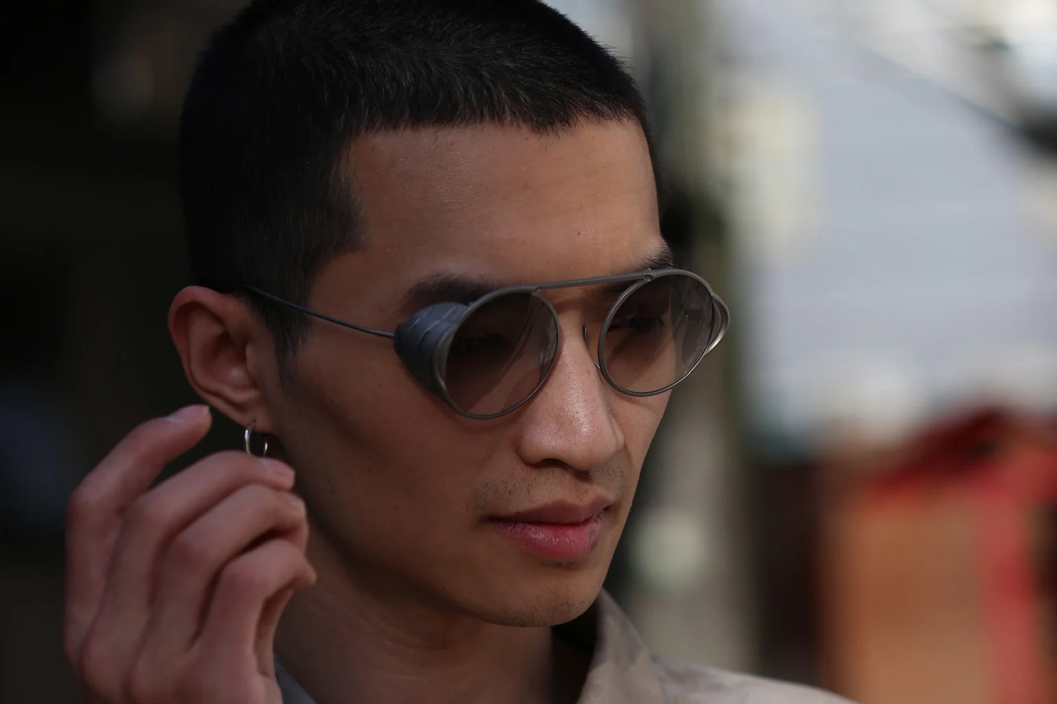 Rigards x Boris Bidjan Saberi collaboration: RG1011BBS β-titanium alloy sunglasses, RG-RG1011BBS-GHKSHP, retro black frame with dark grey lenses - Image 7